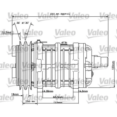 Abbildung von VALEO 815841 Kompressor, Klimaanlage 12V