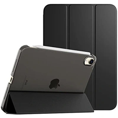 Abbildung von TiMOVO Hülle Kompatibel mit iPad Mini 7 A17 Pro 8,3 Zoll 2024, 6. Generation, Schlanke durchsichtige Cover Unterstützung Touch ID, Apple Pencil Aufladung, Auto Schlaf/Wach, Schwarz