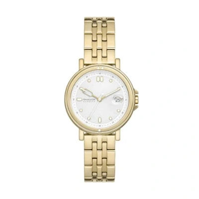 Abbildung von Skagen Signatur Lille Sport Uhr goldcoloured, Damen, Größe: One Size, Gold coloured
