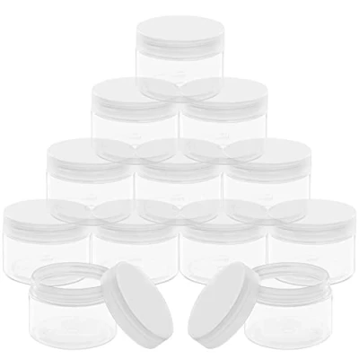 Abbildung von Belle Vous Leere Kosmetik Behälter Transparent (12Stk) Tiegel Döschen 150ml Kunststoffdose mit Deckel Rund für Makeup, Creme Dosen, Nageldesign, Puderdose Leer Auslaufsicher &amp; Luftdicht