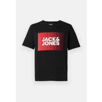 Abbildung von Jack &amp; Jones Jjecorp LOGO PLAY O NECK Tshirt print, Herren, Größe: Small, Black