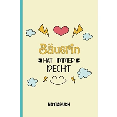 Abbildung von Bäuerin hat immer recht: A5 Notizbuch als Geschenk für eine /punktiert Geschenke zum GeburtstagGeburtstagsgeschenk Kollegin