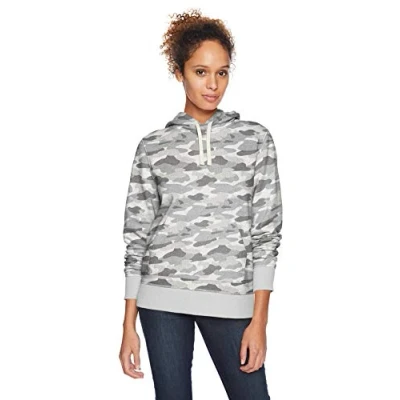 Abbildung von Amazon Essentials Damen Fleece Kapuzenpullover (in Übergröße erhältlich), Grau Tarnmuster, XXL