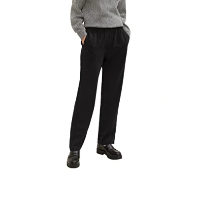 Abbildung von TOM TAILOR Damen 1034231 Loose Fit Stoffhose, 14482 Deep Black, 32W / 30L