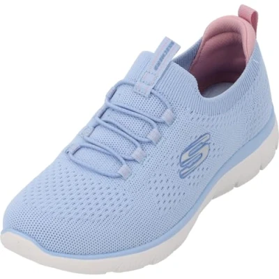 Abbildung von Skechers Summits Top Player Damen Sneaker, Light Blue Knit Multi Trim, 43 EU