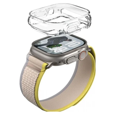 Abbildung von Bumper für die Apple Watch 7 9 / SE 2024 41 mm Transparent Black Friday Deals