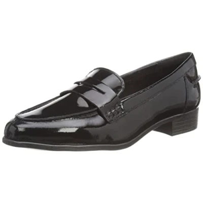 Abbildung von Clarks Damen Hamble Loafer, Schwarz Pat, 37.5 EU