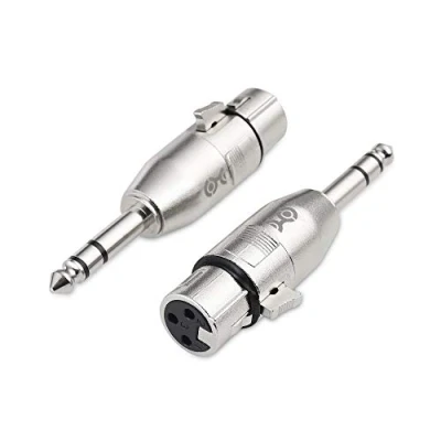 Abbildung von Cable Matters 2er Pack 6,35mm TRS zu XLR Adapter (XLR auf klinke 6,3 adapter, Buchse 6,35 mm) Stecker