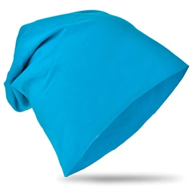 Abbildung von Miobo Kinder Slouch Beanie Mütze,Baumwolle,Unifarbe Lichtblau L