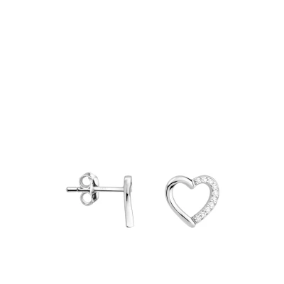 Abbildung von SOFIA MILANI Damen Ohrringe 925 Silber mit Zirkonia Steinen Herz Ohrstecker 20852