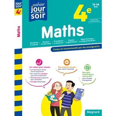 Abbildung von Maths 4e Cahier Jour Soir: Conçu et recommandé par les enseignants