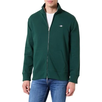 Abbildung von Gant Sweatjacke »REG SHIELD FULL ZIP SWEAT«, mit Logostickerei auf der Brust