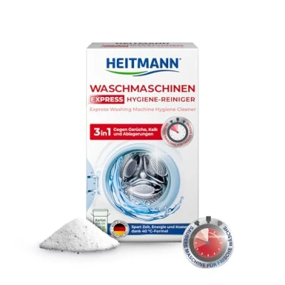 Abbildung von HEITMANN Express Waschmaschinen Reiniger: entfernt Kalk, Ablagerungen und Gerüche, Maschinenreiniger, 250 g