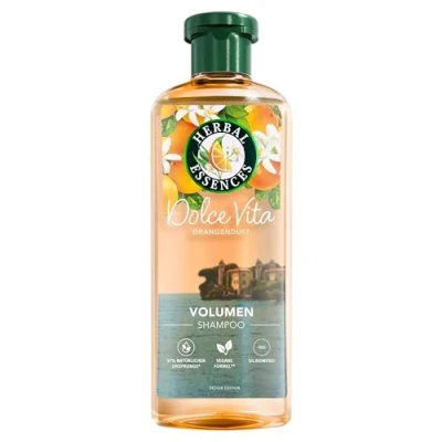 Abbildung von Herbal Essences Volumen Shampoo Mit Orangenduft 350ml, von feinem Haar zu gestärktem voller der Wurzel bis zur Spitze, Inhaltsstoffen natürlichen Ursprungs, Vegan, ohne Silikone