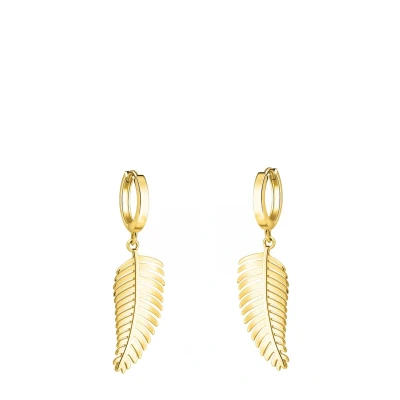 Abbildung von SOFIA MILANI Damen Ohrringe 925 Silber vergoldet/golden Blatt Ohrhänger E2879