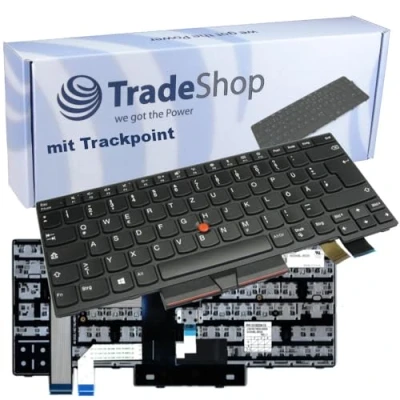 Abbildung von Trade Shop Hochwertige Original Laptop Tastatur/Notebook Keyboard Deutsch QWERTZ für Lenovo ThinkPad T470 T470C T480 T460S T410 ersetzt 01AX458 01EN612 01AX417