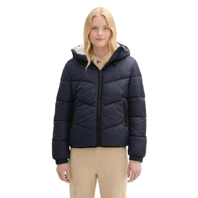 Abbildung von TOM Tailor Denim MIT Kapuze Winterjacke, Damen, Größe: Large, Sky captain blue