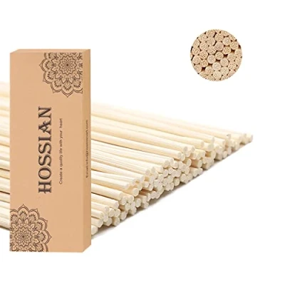 Abbildung von HOSSIAN 10 Stück Zufällige bunte Kugelreben Aromatherapie Duft Diffusor Wohnkultur Rattan Reed Sticks + 90 Sticks, Nachfüllungen, Spa, (8 &quot;x 3 mm)