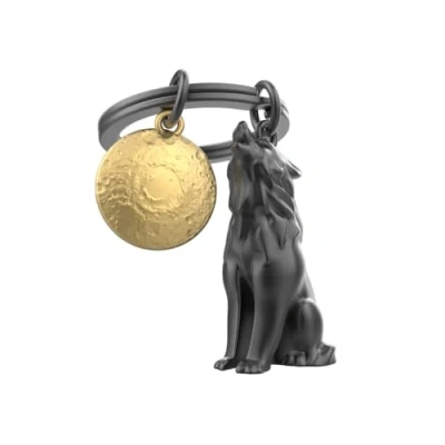 Abbildung von O meta[l]morphose METALMORPHOSE Schlüsselanhänger Wolf Geschenk Herren Damen, Schwarz, one size, Zeitgenössisch