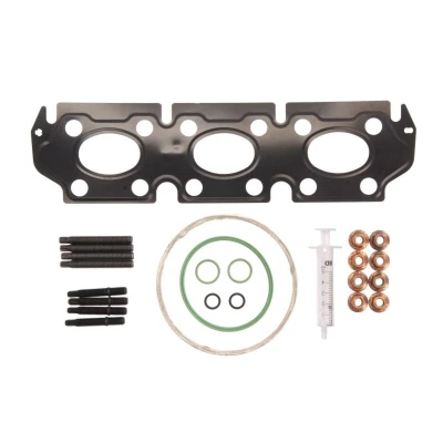 Abbildung von ELRING 648.640 Montagesatz, Lader mit Dichtungen Montageanleitung, Schrauben BMW: 3 Touring, Saloon, 1 Hatchback