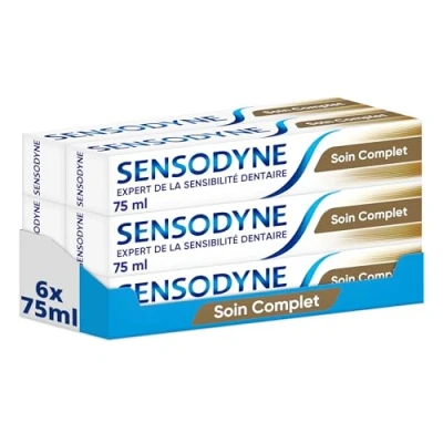 Abbildung von Sensodyne Zahnpasta Komplettpflege, Action Sensibility 24H, zum Schutz empfindlicher Zähne, 6 x 75 ml
