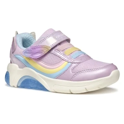 Abbildung von Geox Light UP J Fadinlight GIRL Sneaker low für Kinder, Größe: 30, Lilac/multicolor Schuhe