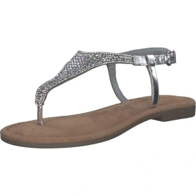 Abbildung von Tamaris Sandalette Damen Flach metallic,EU 37