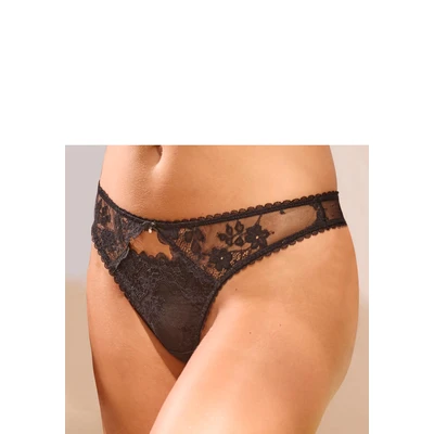 Abbildung von Lascana Vivance BY Thong String, Damen, Größe: 32/34, Schwarz