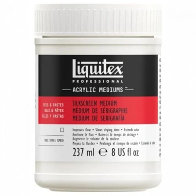 Abbildung von Liquitex 7708 Siebdruckmedium für Acrylfarben, alterungsbeständig, Silk Screen Medium verzögert den Farbfluss und die Trockung, ohne verlust der Farbkraft 237ml Flasche