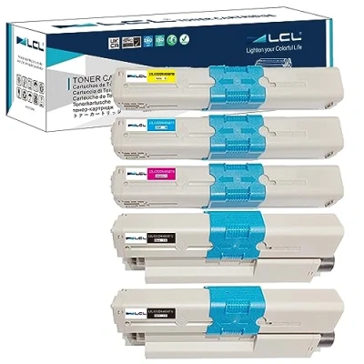 Abbildung von LCL Kompatibel Toner C332dnW C332dn c332 MC363dnw MC363dn MC363 46508716 46508712 46508711 46508710 46508709 (2Schwarz 1Cyan 1Magenta1Gelb) Ersatz für Oki