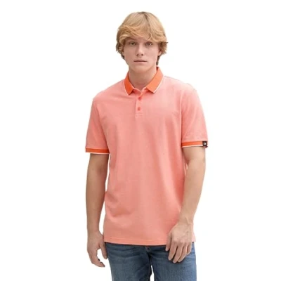 Abbildung von TOM Tailor Denim Poloshirt, Herren, Größe: Medium, Deep fiery orange