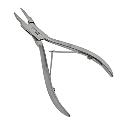 Abbildung von OTTO HERDER Eckenzange 11,2cm rostfrei für die Fusspflege Nagelzange Spitz mit schlanker dünner Schneide speziell eingewachsene Nägel