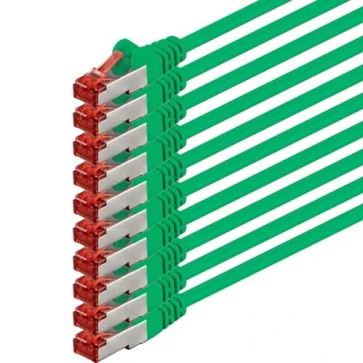 Abbildung von 1aTTack.de 10x 5m Cat 6 Netzwerk Kabel Patch Cat6 RJ45 SFTP Grün