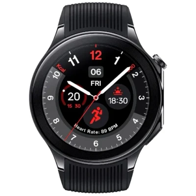 Abbildung von OnePlus Watch 2 Schwarz (Schwarz Rubberen Armband)