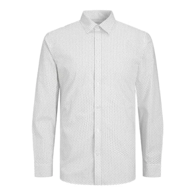 Abbildung von Jack &amp; Jones JJOE Print Hemd, Herren, Größe: Small, White/ditsy