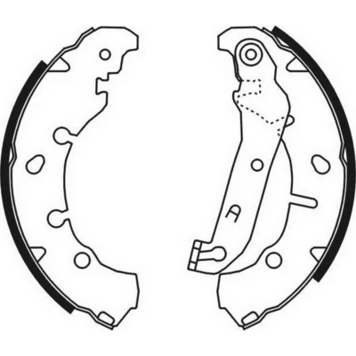 Abbildung von ABE C0G046ABE Bremsbacken Hinterachse 203 37 LOCKHEED FORD: Fusion Estate, FIESTA 5, Puma, MAZDA: 2 Hatchback