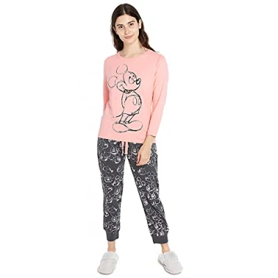 Abbildung von Disney Damen Mickey Hand Drawn Pyjamaset, Multi, S EU