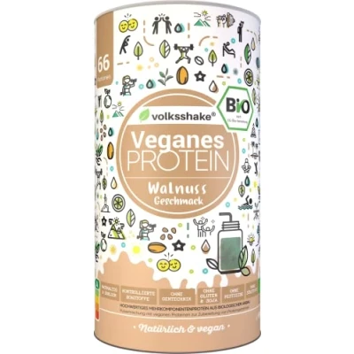 Abbildung von BIO Protein vegan Walnuss DE ÖKO 006 10 pflanzliche Proteinquellen Ohne Süßungsmittel Soja &amp; Gluten Premiumqualität vom Bodensee Made in Germany (1000g, Walnuss)