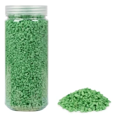 Abbildung von HEKU grobkörniges Deko Granulat in grün, ca. 750g I Vielseitig Einsetzbar Ideal für Hochzeiten und Bastelprojekte Wiederverschließbare Dose