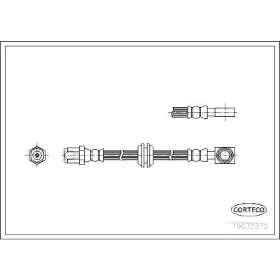 Abbildung von CORTECO 19032372 Bremsschläuche Vorderachse 591 MINI: Hatchback, Convertible