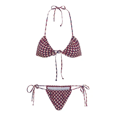 Abbildung von Lascana SET Bikini, Damen, Größe: 32xA/B, Bordeaux bedruckt