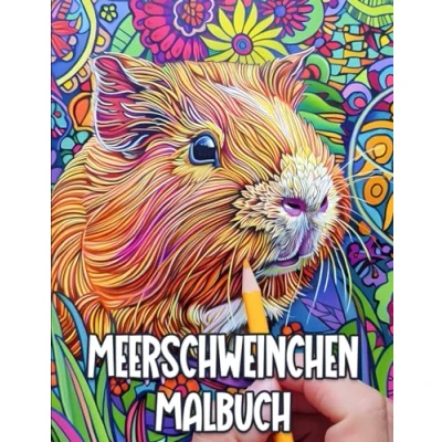 Abbildung von Meerschweinchen Malbuch: Malbuch mit wunderschönen und entspannten Motiven, Mandalas, Blumen, Mustern vielem mehr! für Jugendliche Erwachsene.