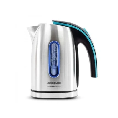 Abbildung von Cecotec elektrischer Wasserkocher TermoSence 220 STeel, 1.2 Liter, BPA frei, rostfreier Stahl, Anti Kalk Filter, doppeltes Sicherheitssistem, 1630 Watt