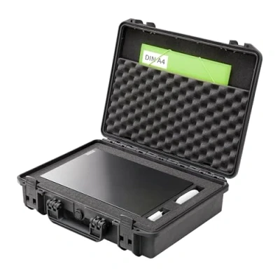 Abbildung von TomCase wasserdichter Outdoor Koffer für Notebook/Laptop bis 17&quot; und Zubehör; bruchfester Hartschalenkoffer mit konfigurierbarem Rasterschaumstoff