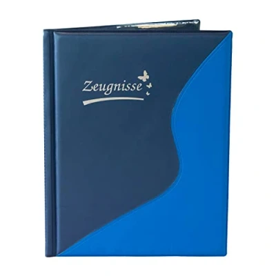 Abbildung von Idena 20103 Zeugnismappe DIN A4, 12 Hüllen, dokumentenecht, blau, Dokumentenmappe, 1 Stück