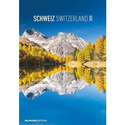 Abbildung von Schweiz 2025 Bild Kalender 23,7x34 cm Switzerland Regional Wandkalender mit Platz für Notizen Alpha Edition