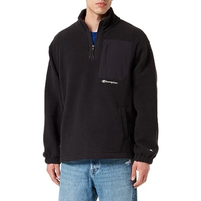 Abbildung von Champion Rochester Future HALF ZIP Unisex Fleecepullover, Größe: Large, Black