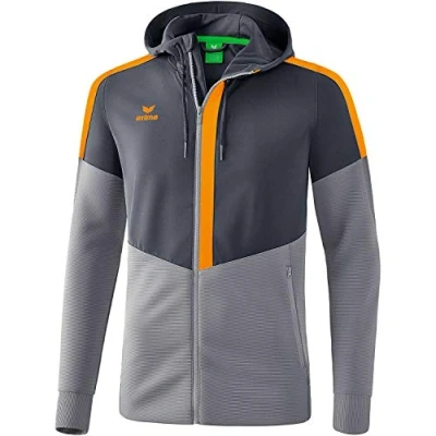 Abbildung von Erima Herren Squad Trainings Jacke, Slate Grey/Monument Grey/New orange, M