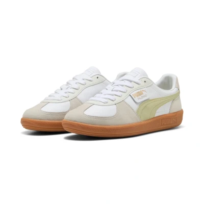 Abbildung von Puma Palermo Unisex Sneaker low, Größe: 37.5, White vapor gray pistachio green Leder/synthetik