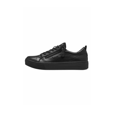 Abbildung von Tamaris COMFORT Damen Sneaker flach mit Reißverschluss Freizeit, Schwarz (Schwarz Nappa), 41 EU